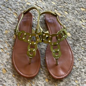 Green sandals from ModCloth